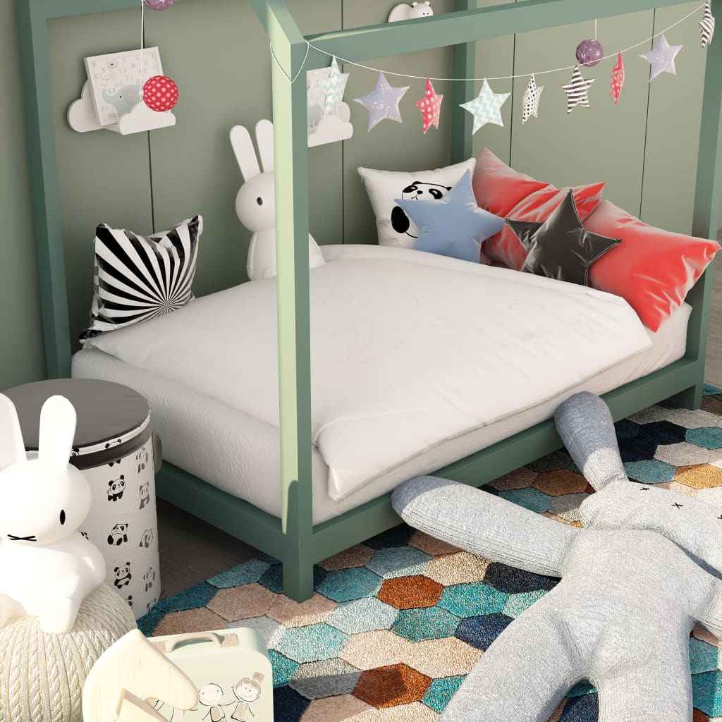 vidaXL 2-delige Kinderzomerdekbedset 100x135 cm/40x60 cm wit