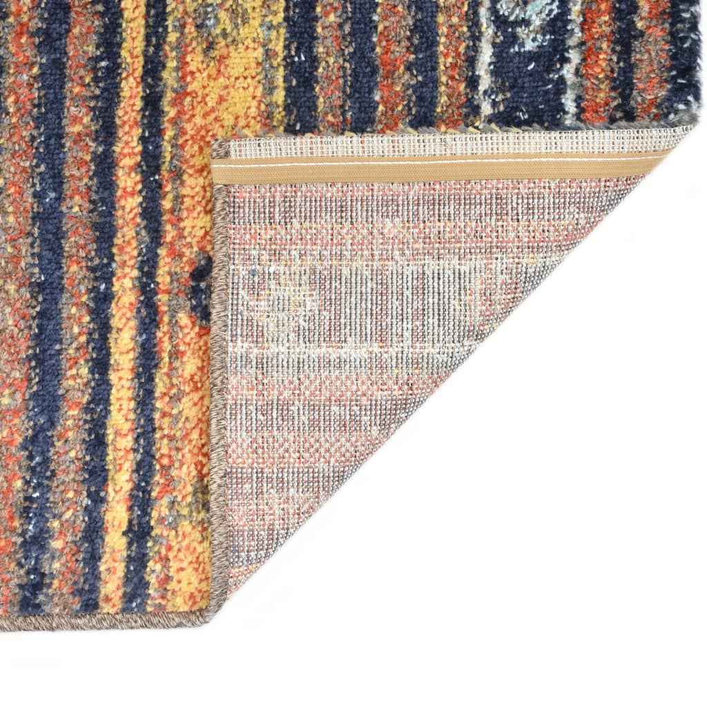 vidaXL Vloerkleed 160x230 PP blauw en oranje
