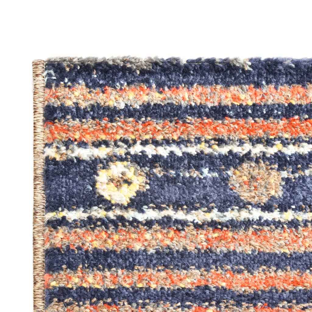 vidaXL Vloerkleed 160x230 PP blauw en oranje