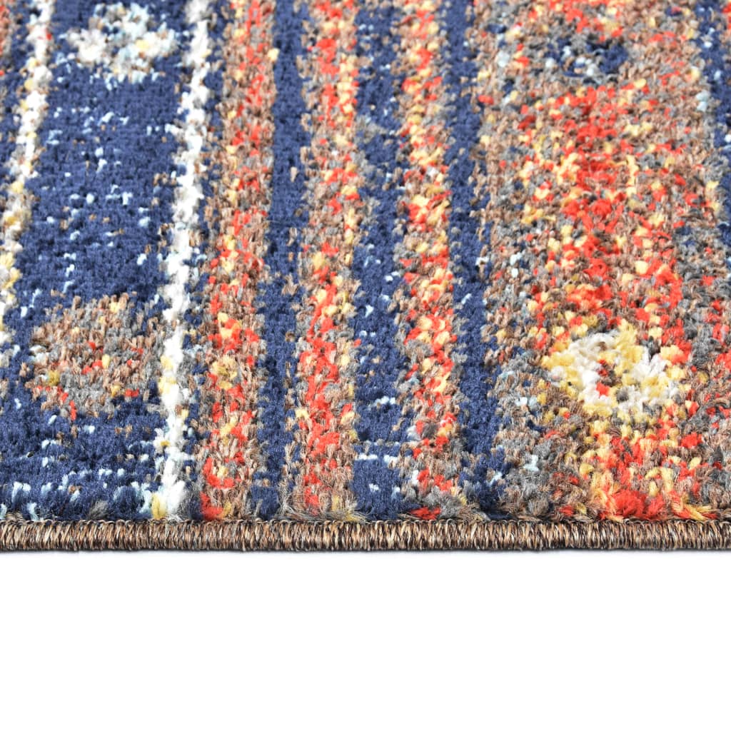 vidaXL Vloerkleed 160x230 PP blauw en oranje