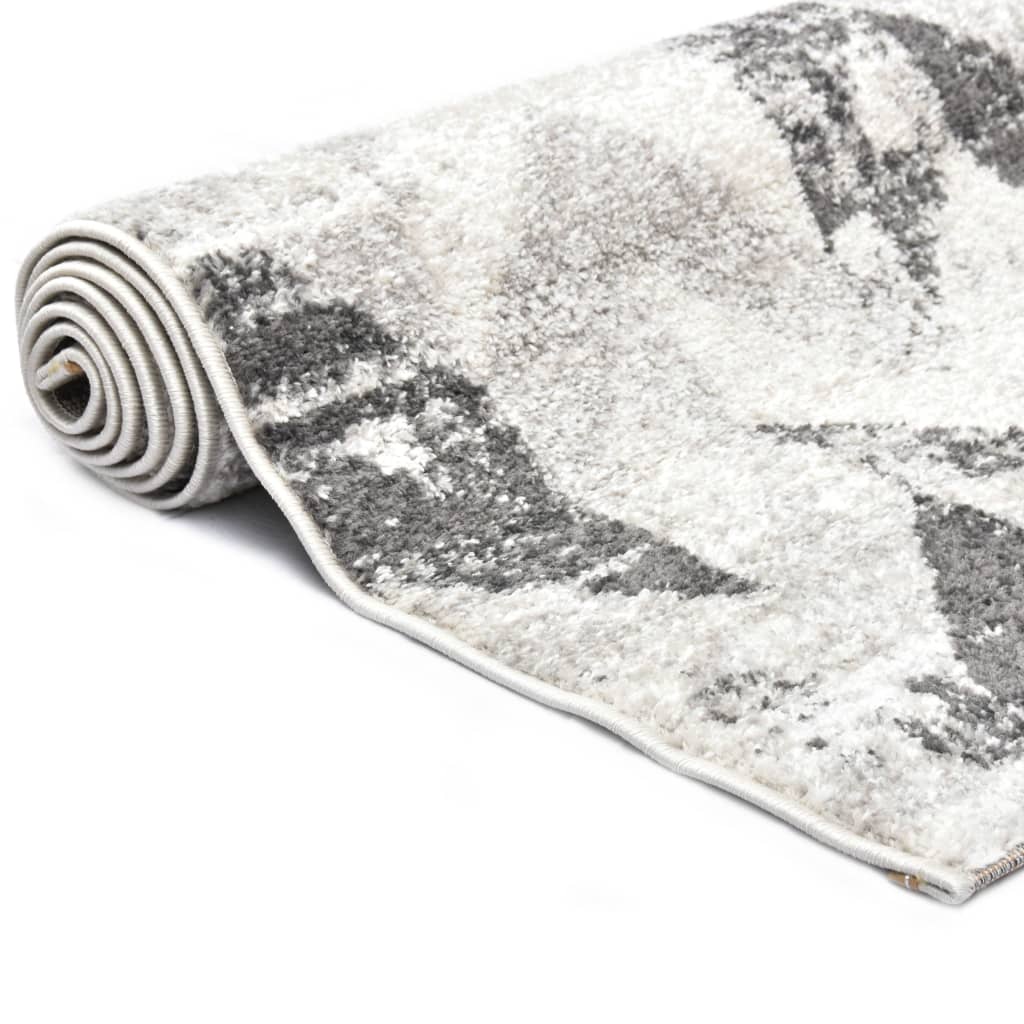 vidaXL Vloerkleed 80x150 cm PP grijs en wit