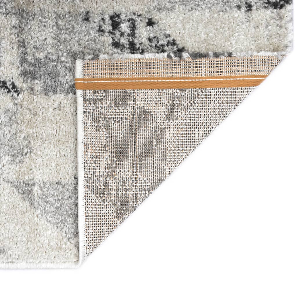 vidaXL Vloerkleed 80x150 cm PP grijs en wit