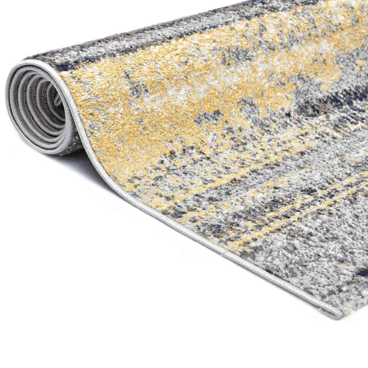 vidaXL Vloerkleed 140x200 cm PP grijs en beige