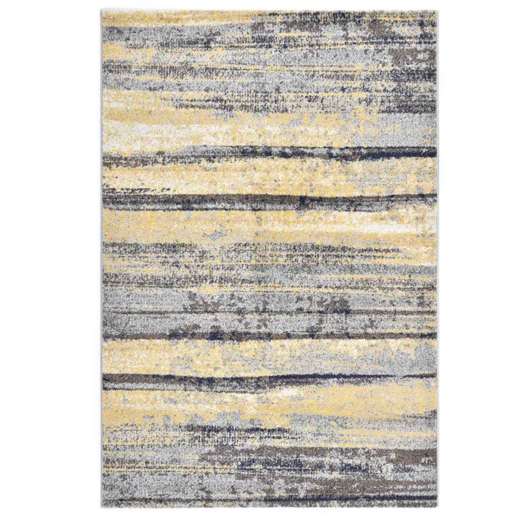 vidaXL Vloerkleed 140x200 cm PP grijs en beige