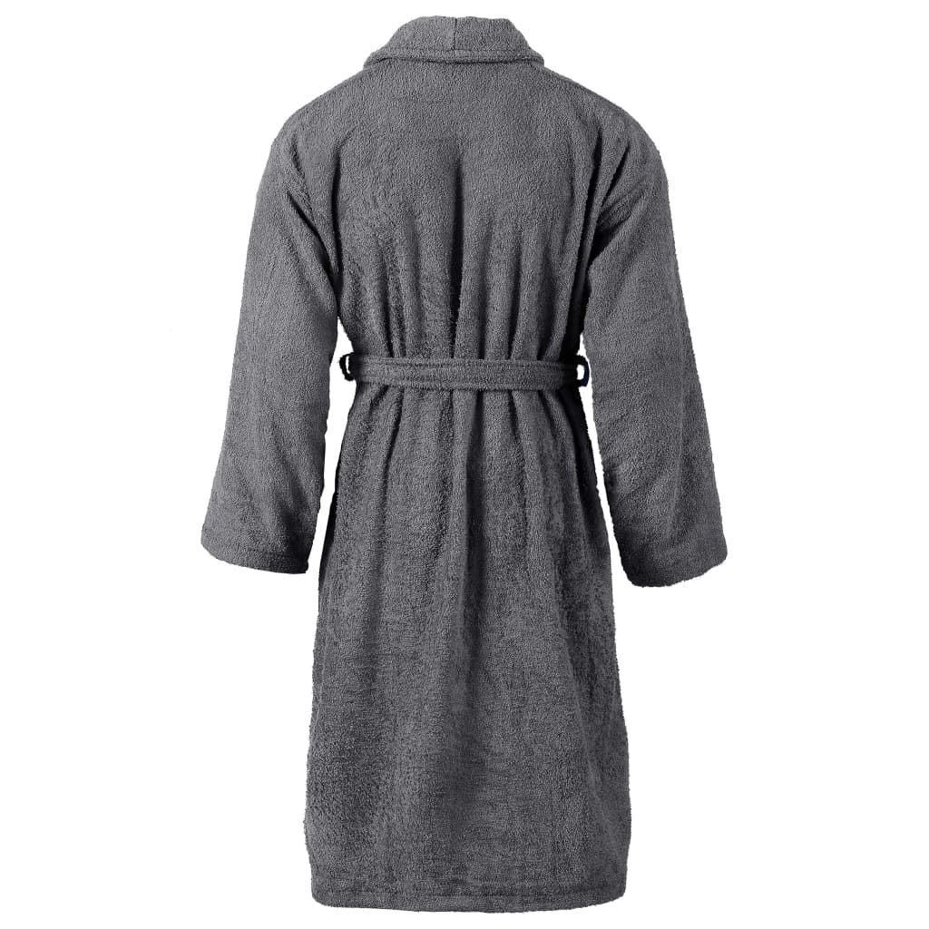 vidaXL Badjas unisex badstof S 100% katoen antraciet