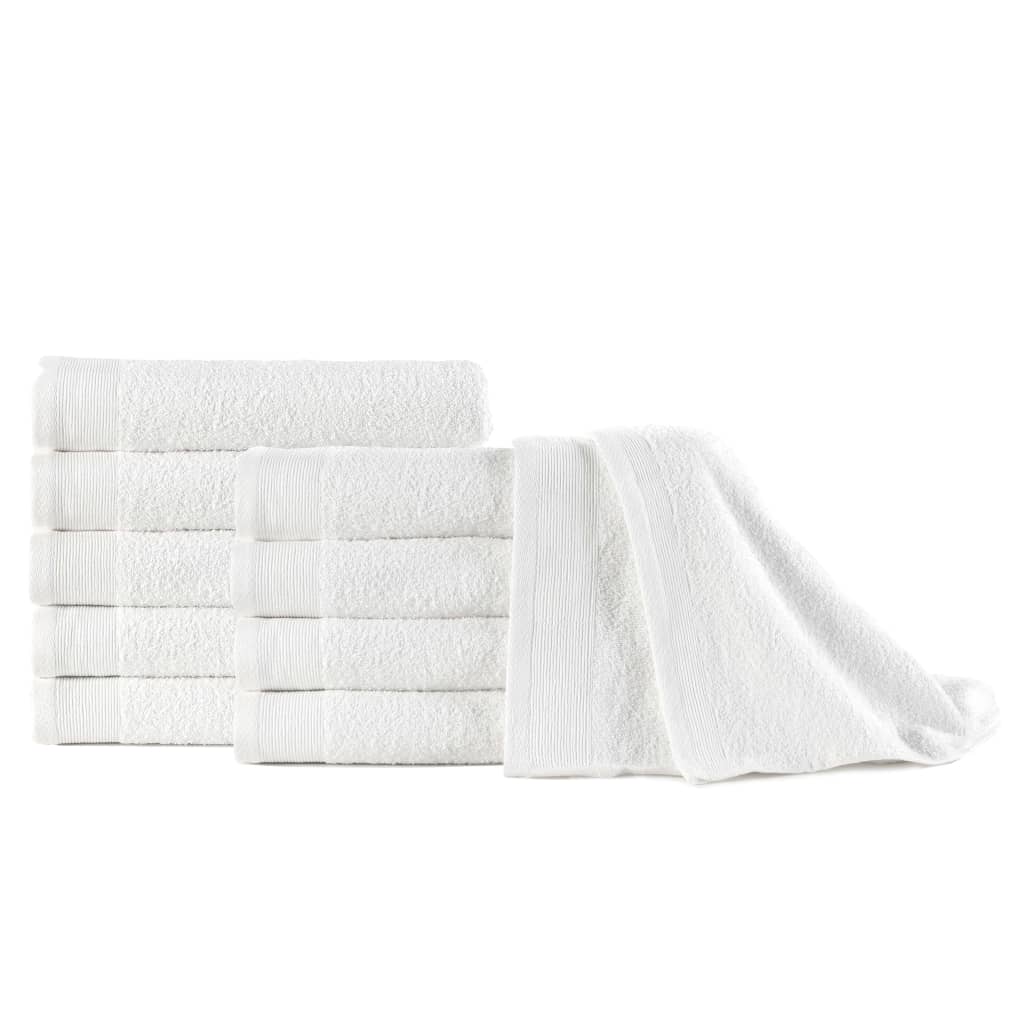 vidaXL Gastendoekjes 25 st 350 g/m² 30x50 cm katoen wit
