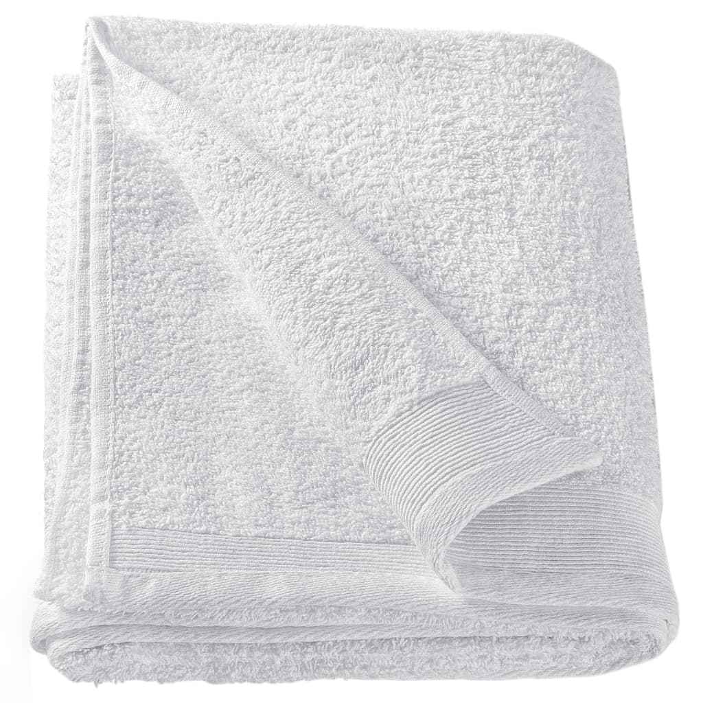 vidaXL 12-delige Doekenset 450 g/m² katoen wit