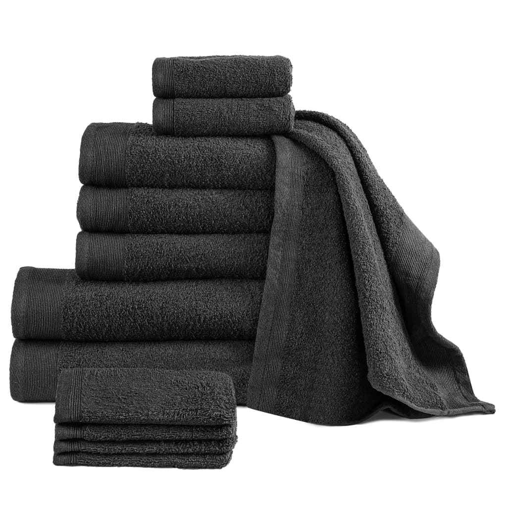 vidaXL 12-delige Doekenset 450 g/m² katoen wit