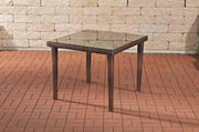 Wicker Tafel Bari bruin gemeleerd,100x100 cm braun-meliert