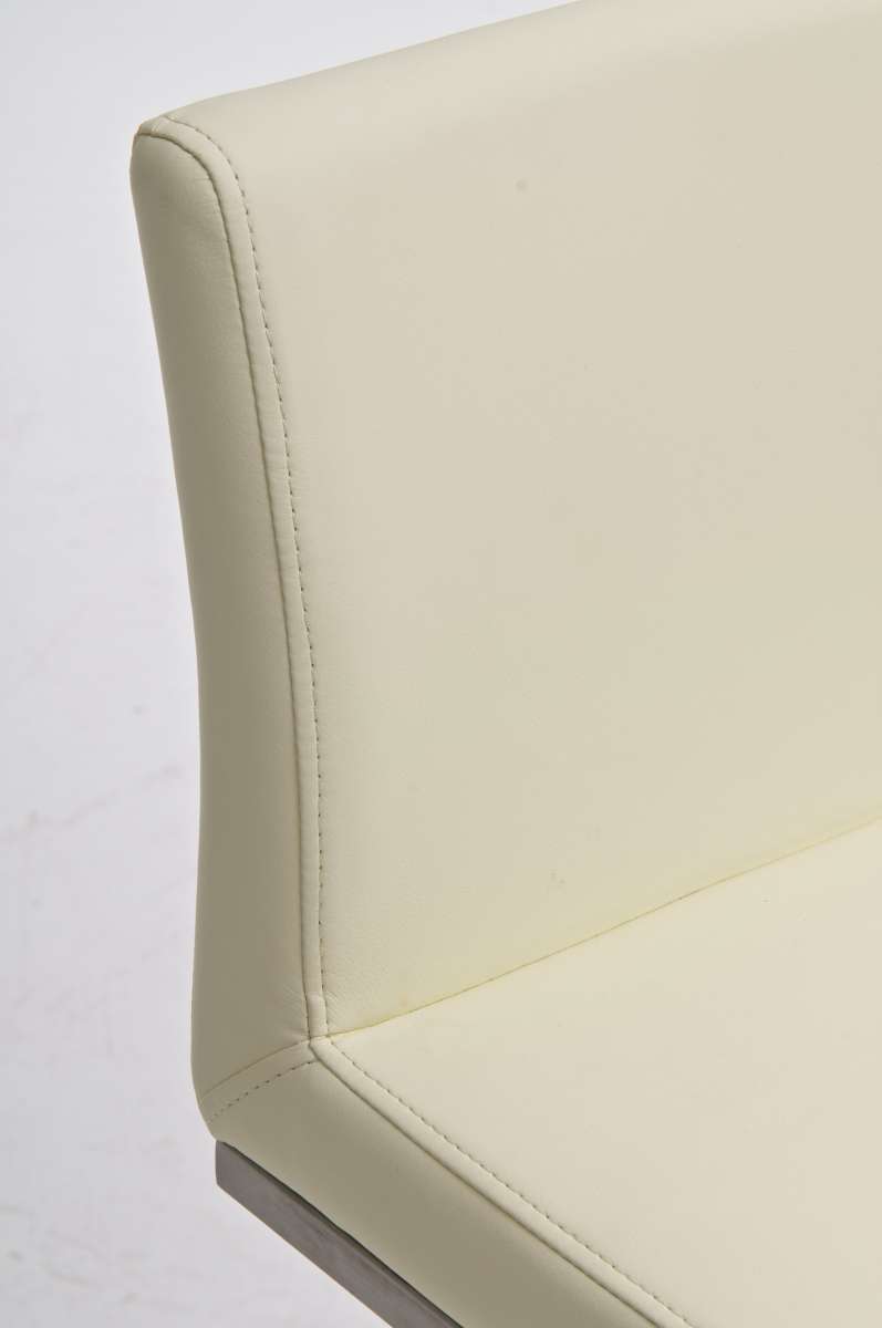 Barkruk Panama creme,roestvrij staal creme