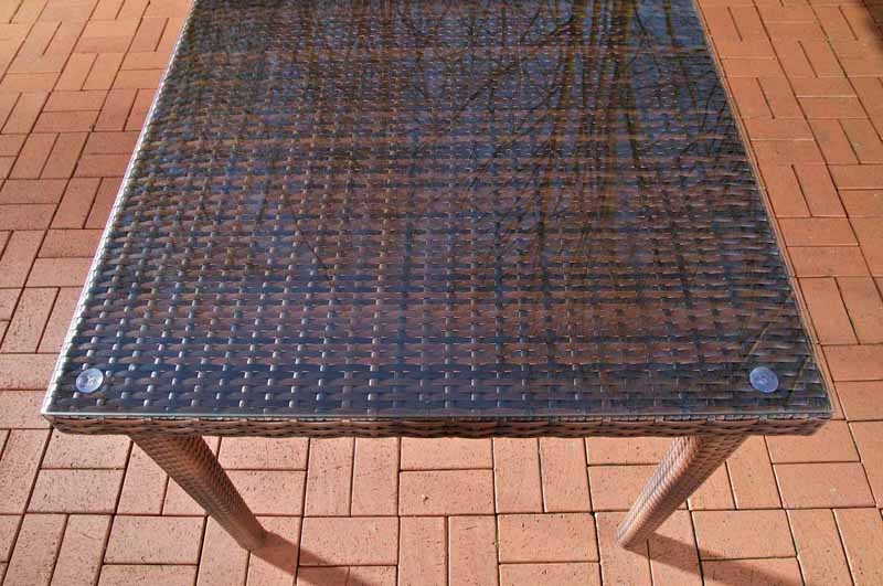 Wicker Tafel Bari bruin gemeleerd,100x100 cm braun-meliert