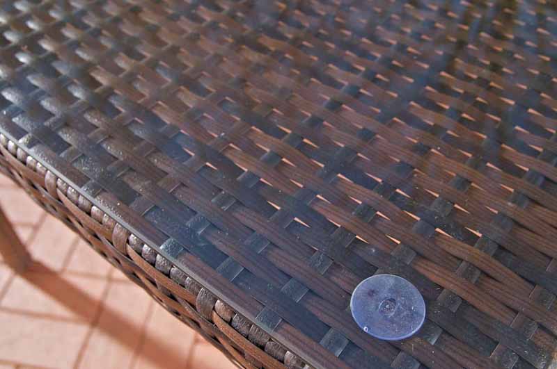 Wicker Tafel Bari bruin gemeleerd,100x100 cm braun-meliert