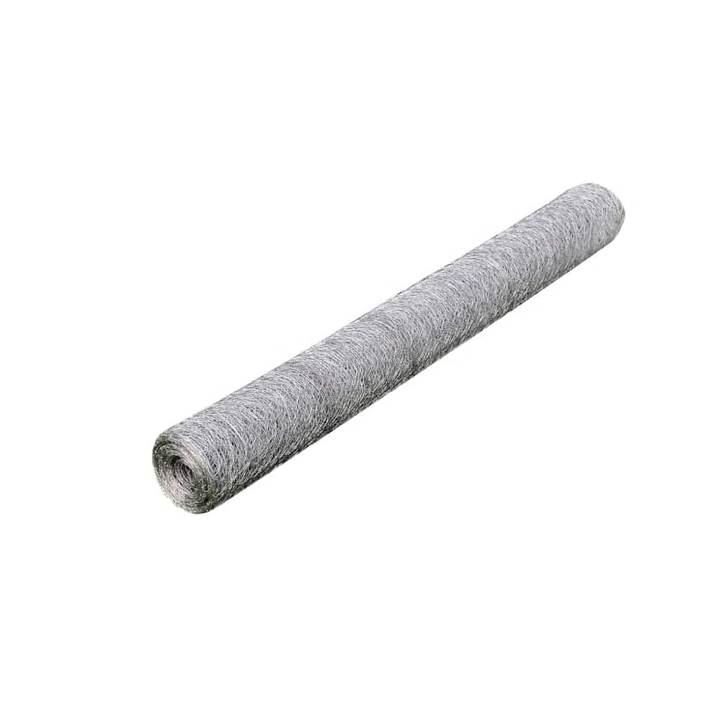 vidaXL Kippengaas 25x1,2 m staal met PVC coating groen
