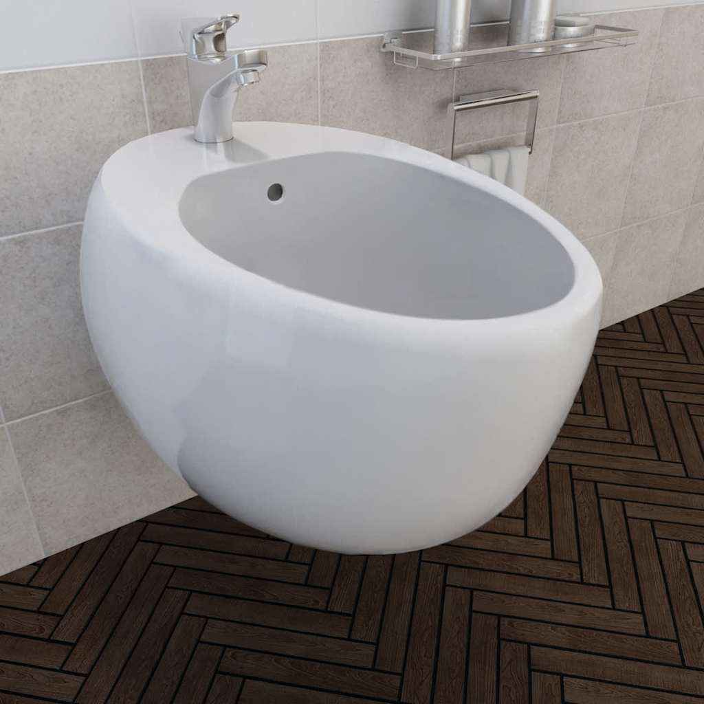 Keramieken wandbidet wit