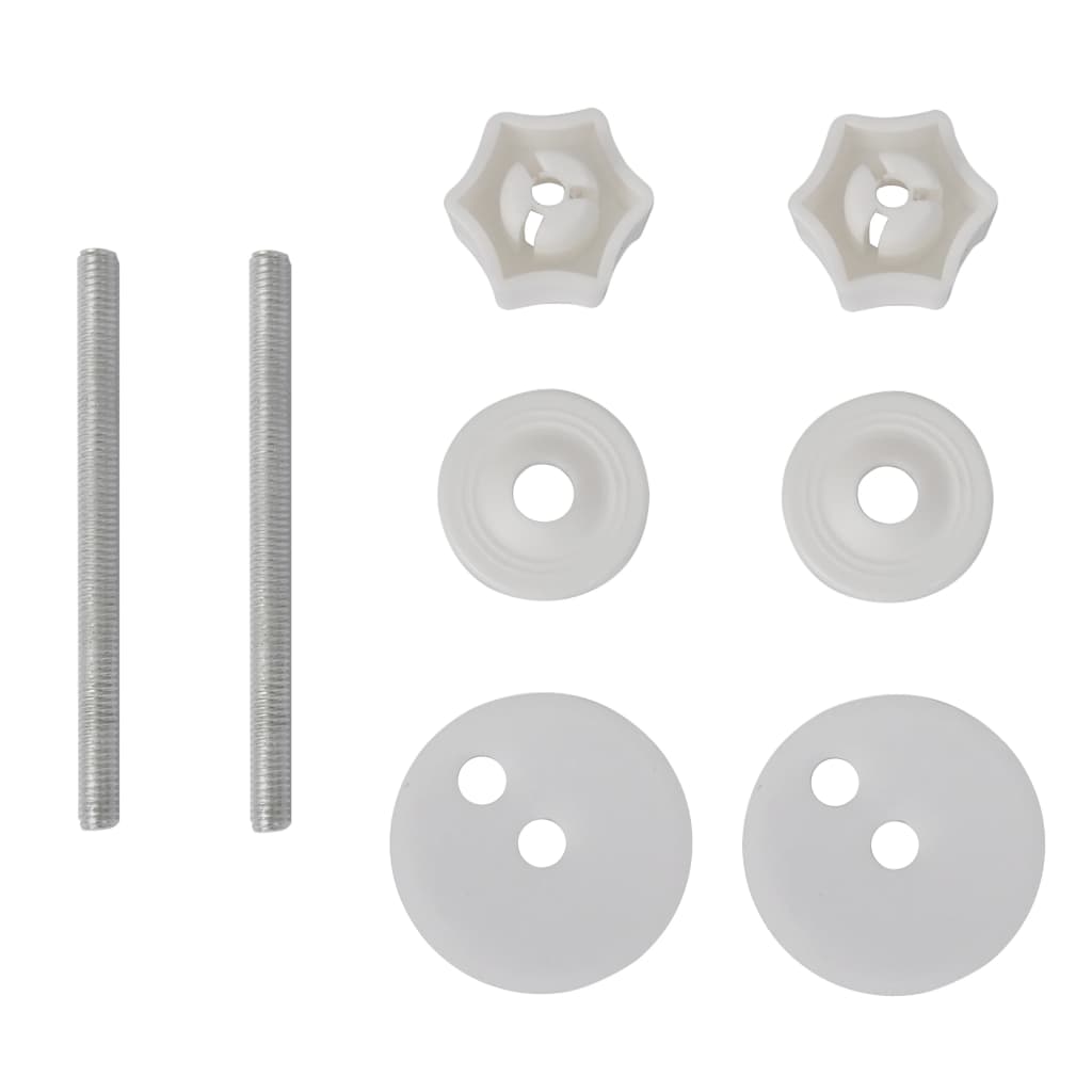 vidaXL Toiletbril soft-close simpel ontwerp MDF wit