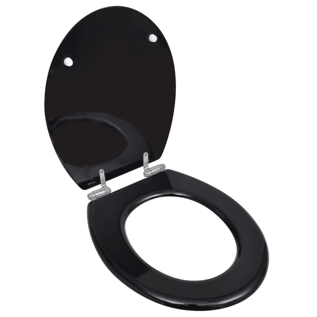vidaXL Toiletbril soft-close simpel ontwerp MDF wit