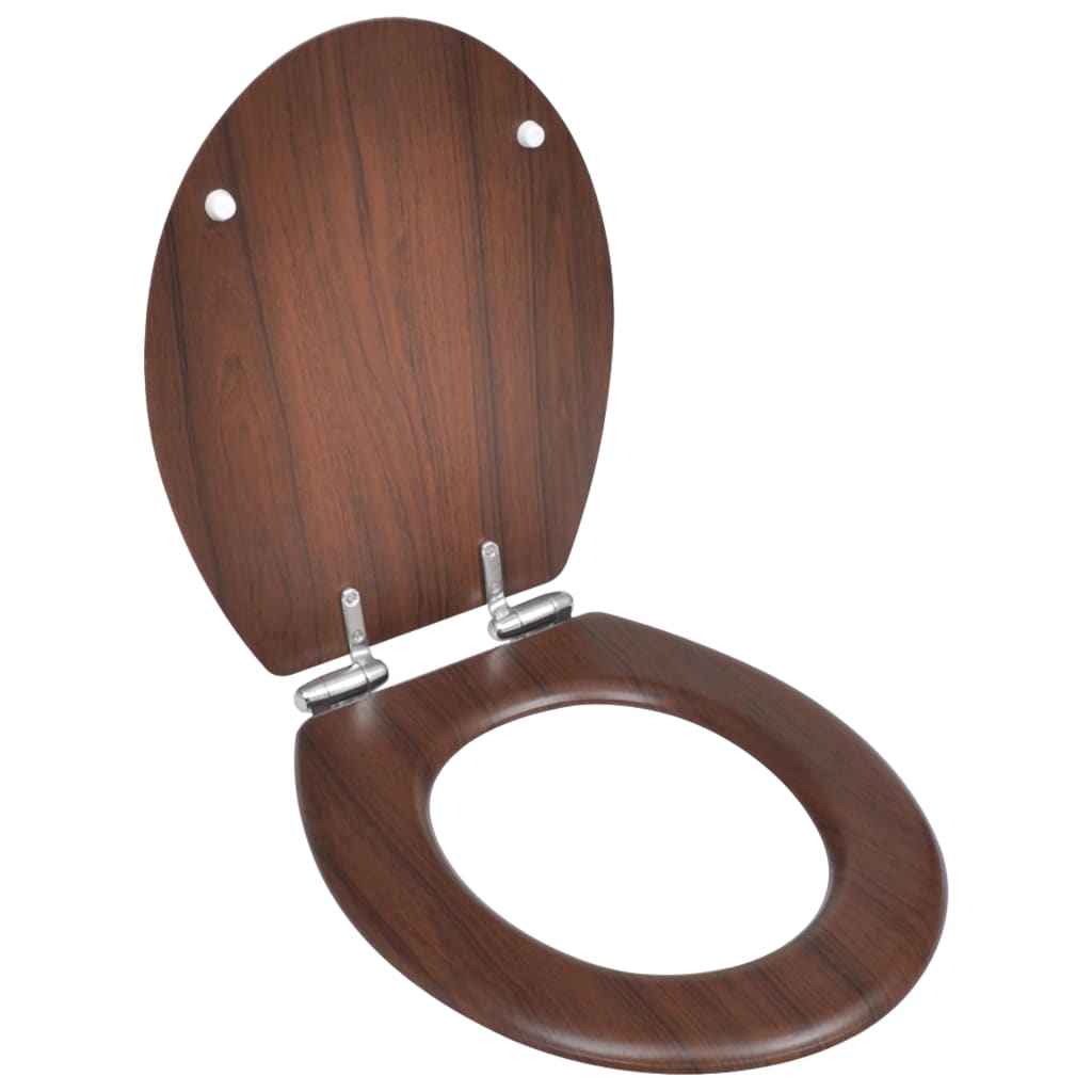 vidaXL Toiletbril soft-close simpel ontwerp MDF wit