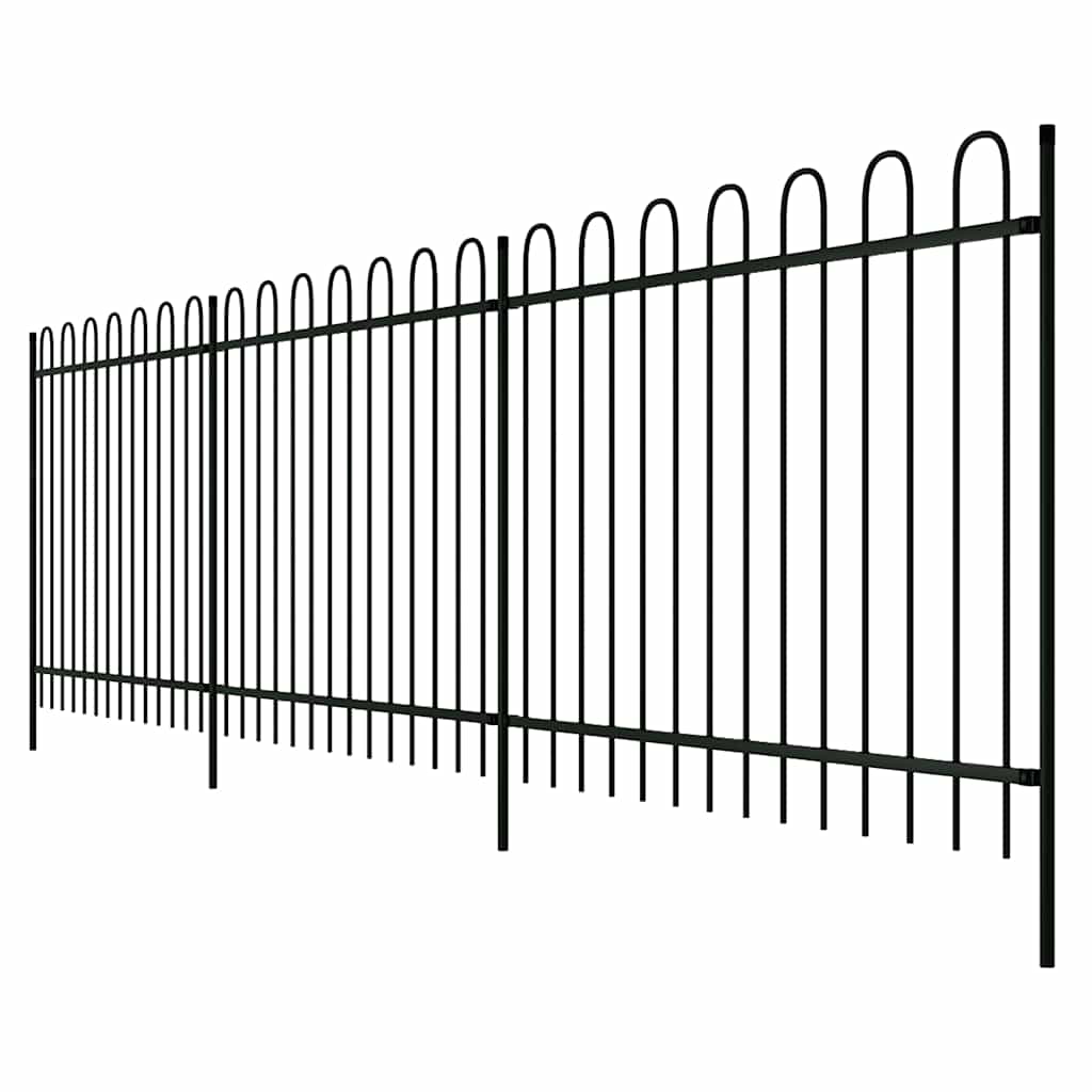vidaXL Hek 600 x 150 cm Poedercoated staal
