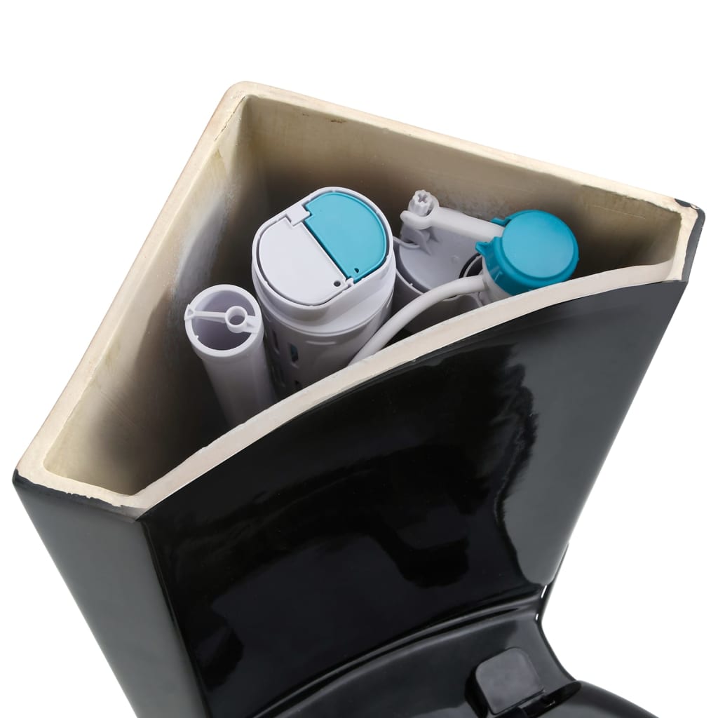 vidaXL Toilet hoekmodel keramisch wit - Aashly