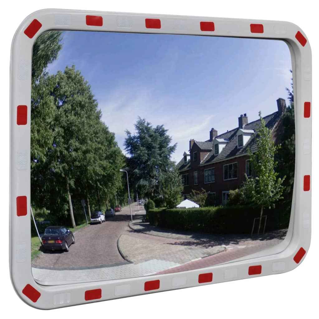 vidaXL Verkeersspiegel rechthoekig met reflectors 40x60 cm