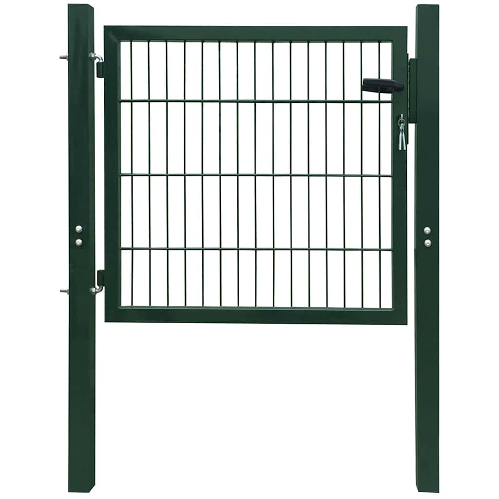 vidaXL Poort dubbelstaafmat (enkel) 106x210 cm groen