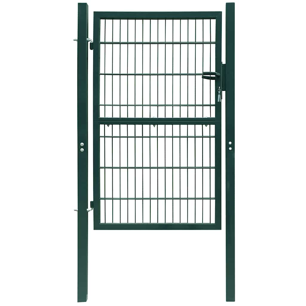 vidaXL Poort dubbelstaafmat (enkel) 106x210 cm groen