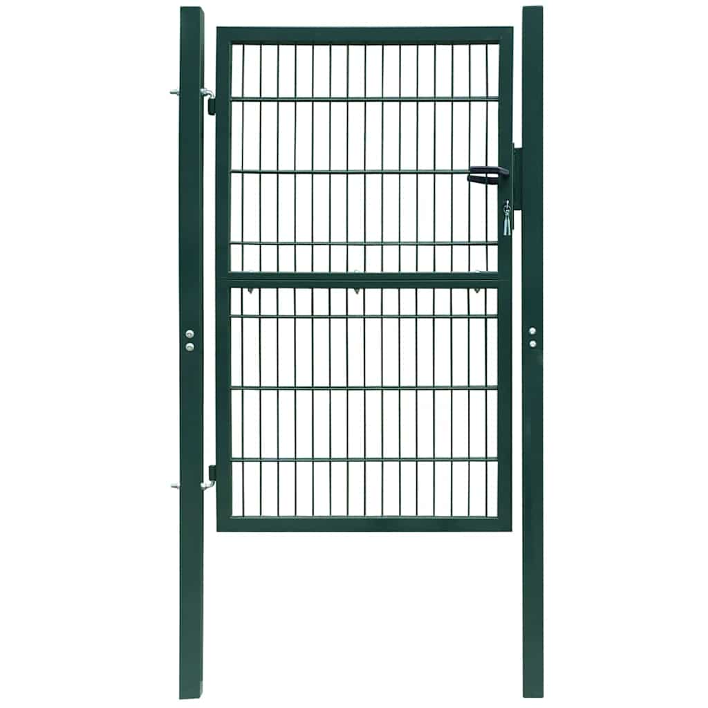 vidaXL Poort dubbelstaafmat (enkel) 106x210 cm groen