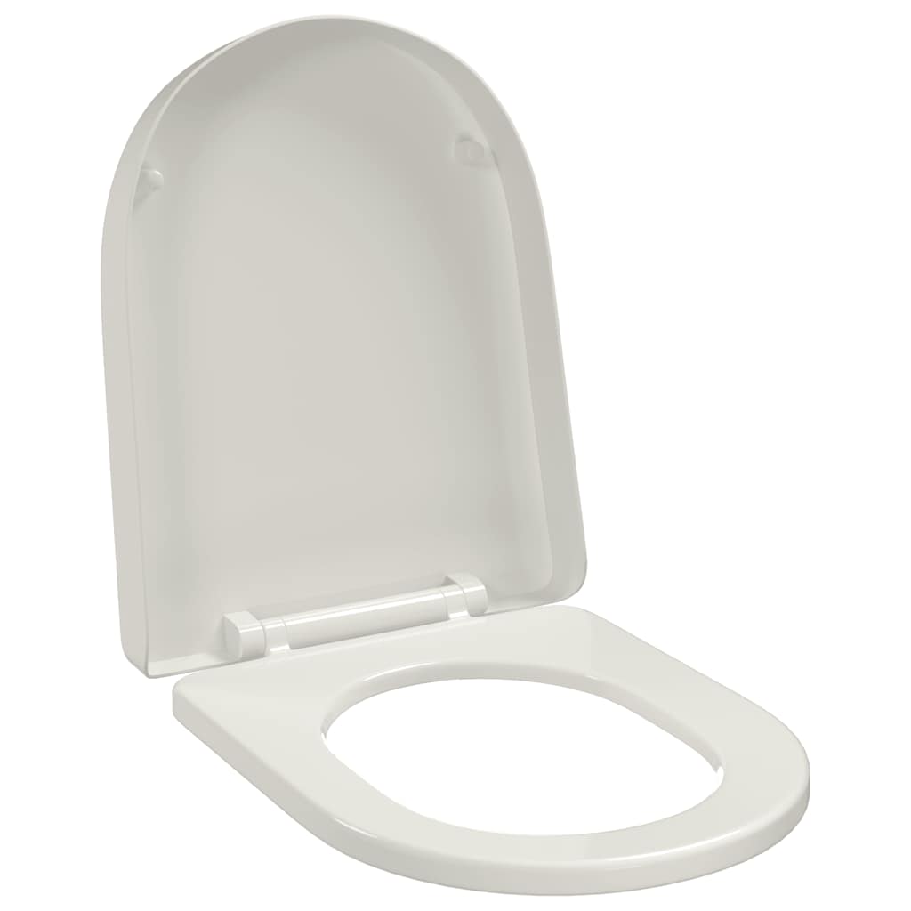 vidaXL Toiletbril soft-close ovaal wit