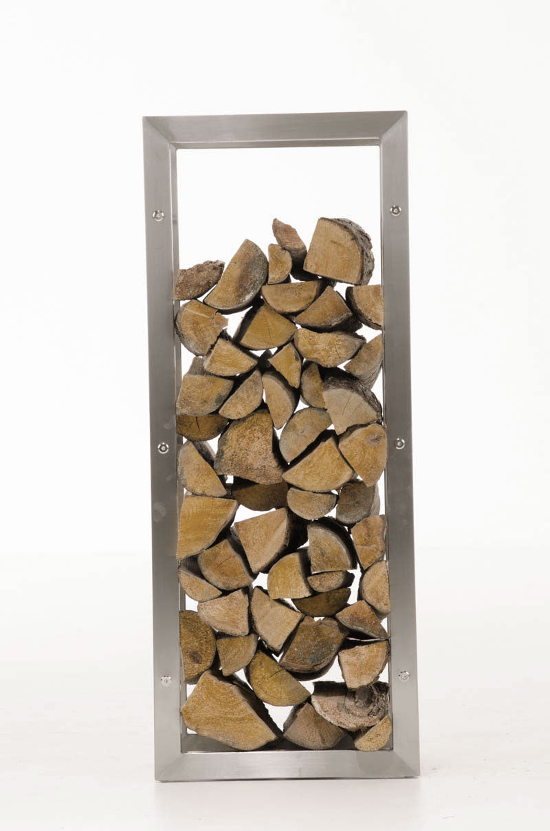 Brandhoutstandaard KERI RVS 25x60x100 cm edelstahl