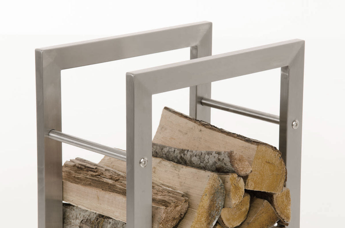 Brandhoutstandaard KERI RVS 25x60x100 cm edelstahl