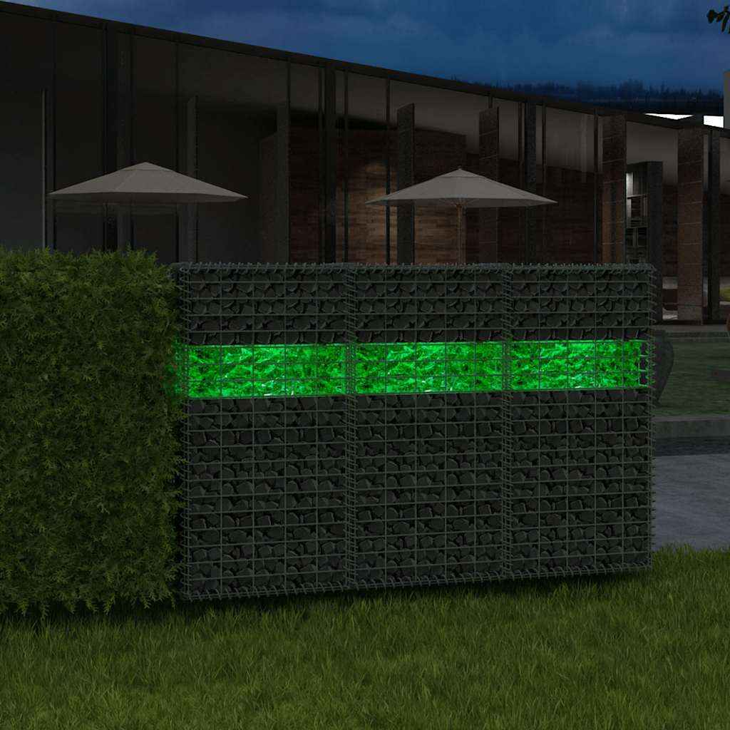 vidaXL Gabion stenen 25 kg groen 60-120 mm glas