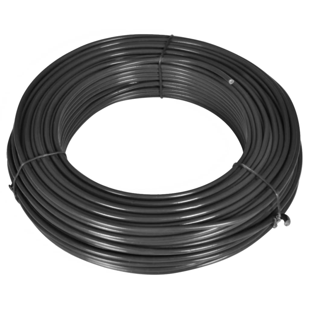 vidaXL Hek verbindingsdraad 80 m 2,1/3,1 mm staal grijs