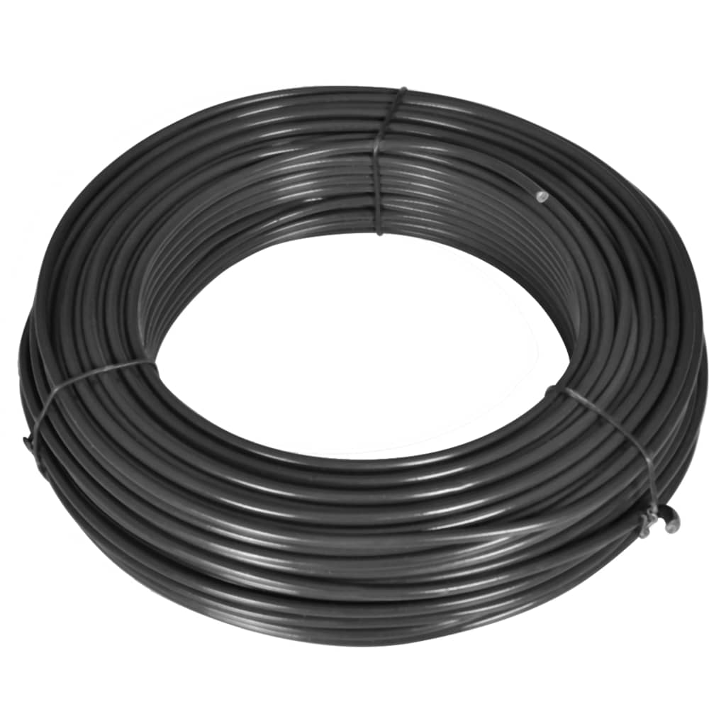 vidaXL Hek verbindingsdraad 80 m 2,1/3,1 mm staal grijs