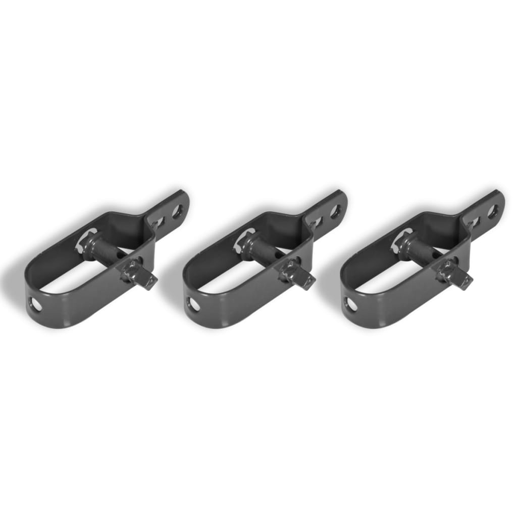 vidaXL Draadspanner voor gaashekwerk 3 st 100 mm grijs