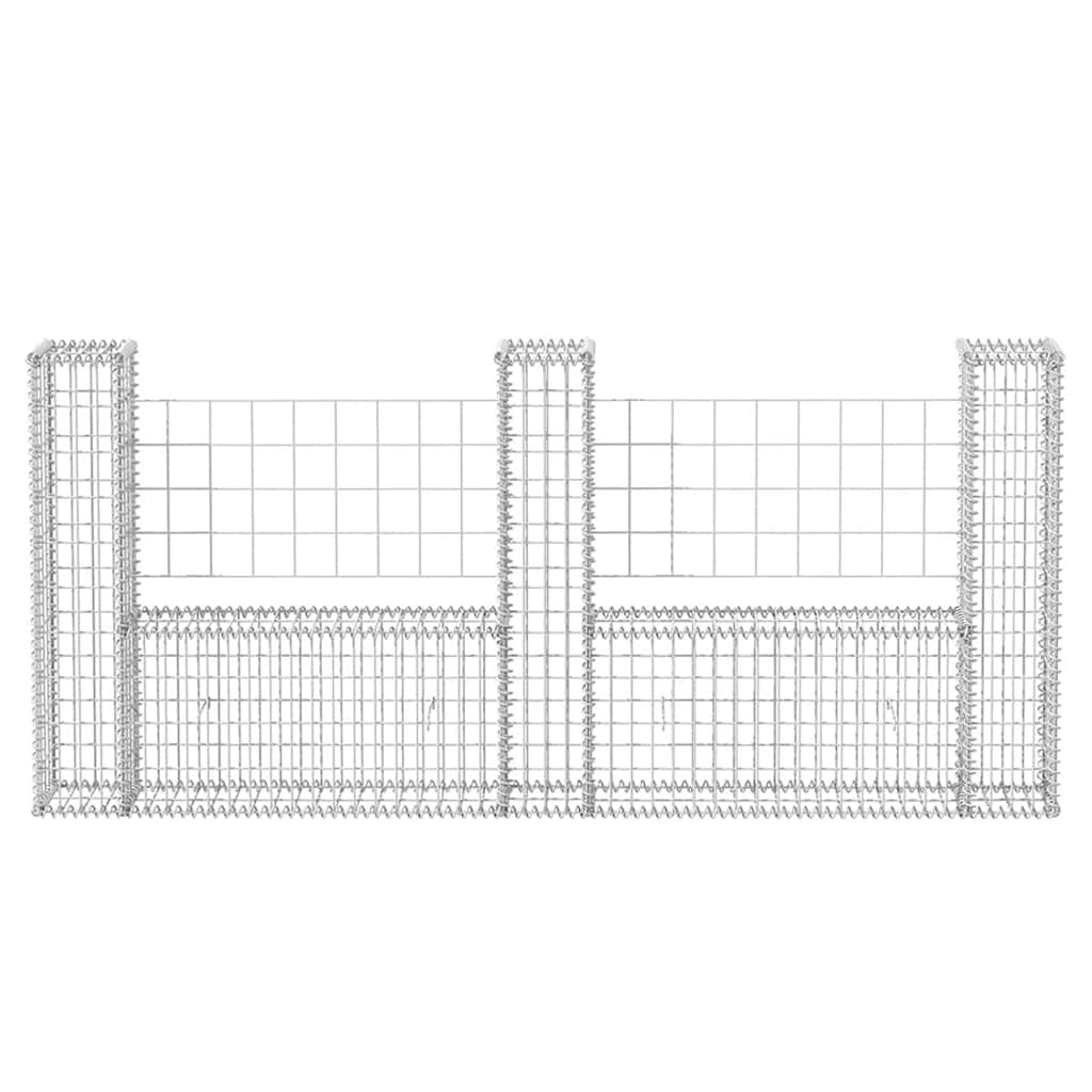 vidaXL Gabion mand U-vormig 160x20x150 cm staal