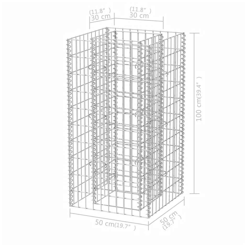 vidaXL Gabion plantenbak verhoogd 360x90x100 cm staal