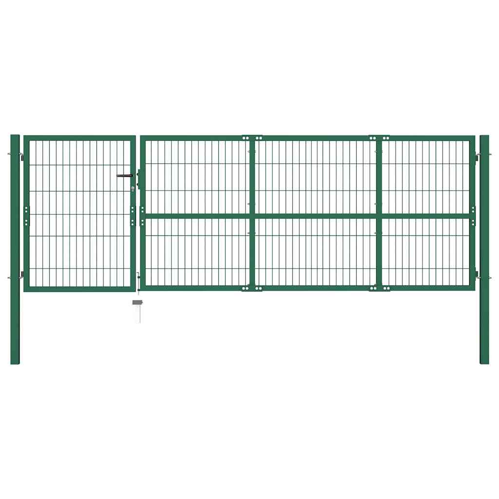 vidaXL Poort met palen 350x120 cm staal antraciet