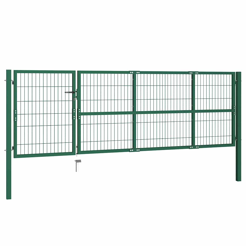 vidaXL Poort met palen 350x120 cm staal antraciet