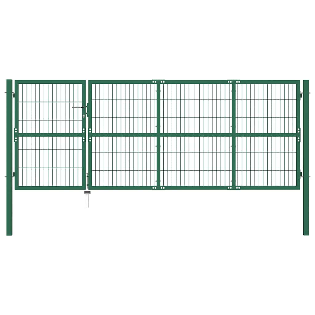 vidaXL Poort met palen 350x120 cm staal antraciet