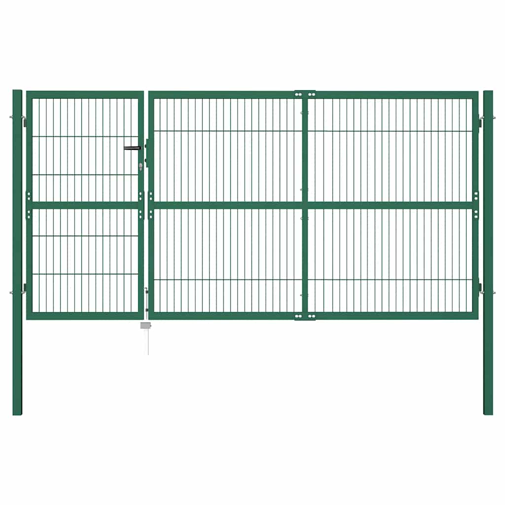 vidaXL Poort met palen 350x120 cm staal antraciet