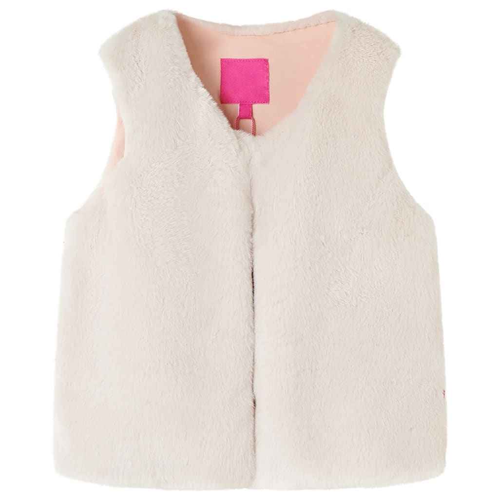 Kinderjas 92 kunstvacht beige