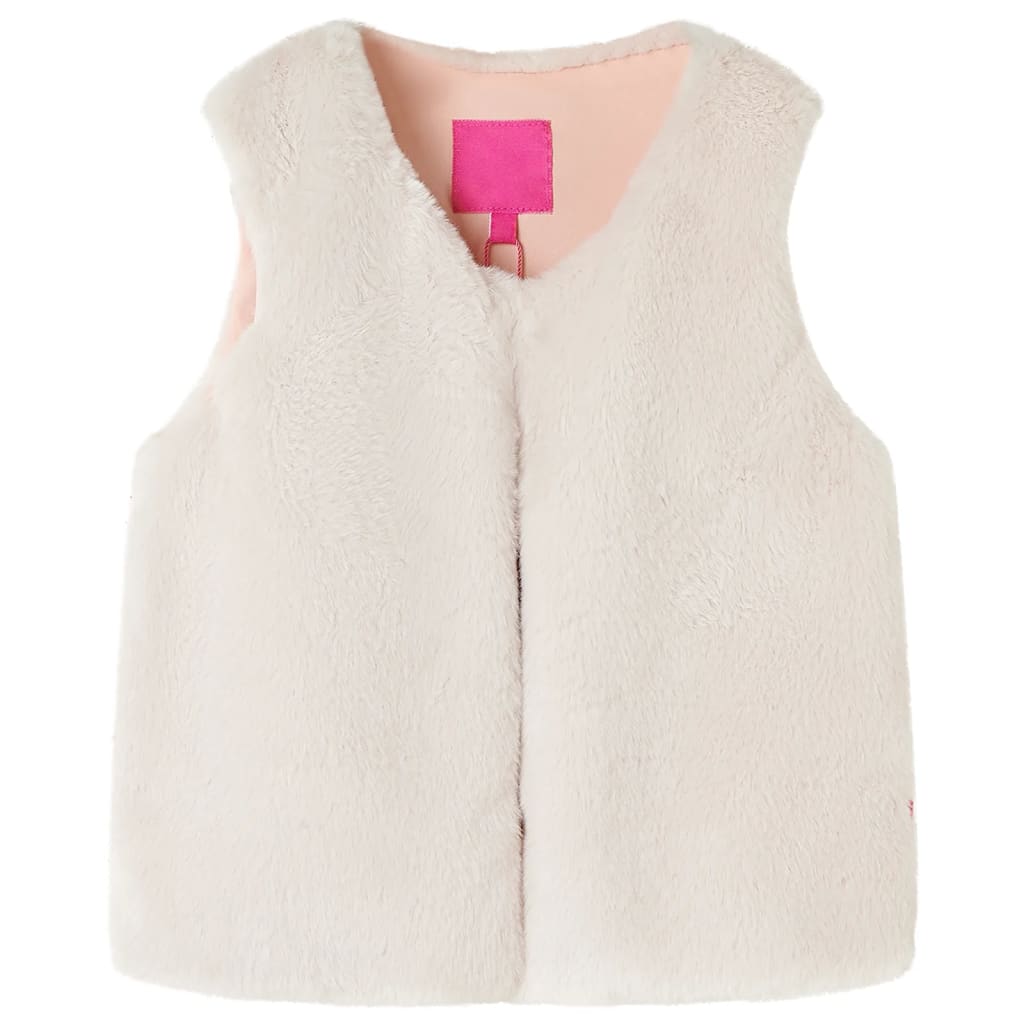 Kinderjas 92 kunstvacht beige