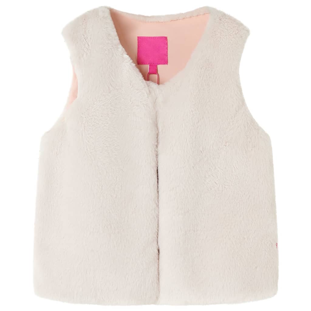 Kinderjas 92 kunstvacht beige