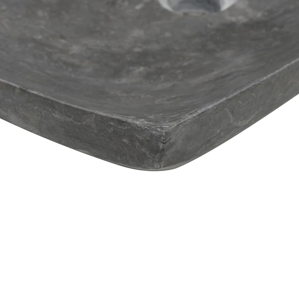 vidaXL Gootsteen 50x35x12 cm marmer zwart