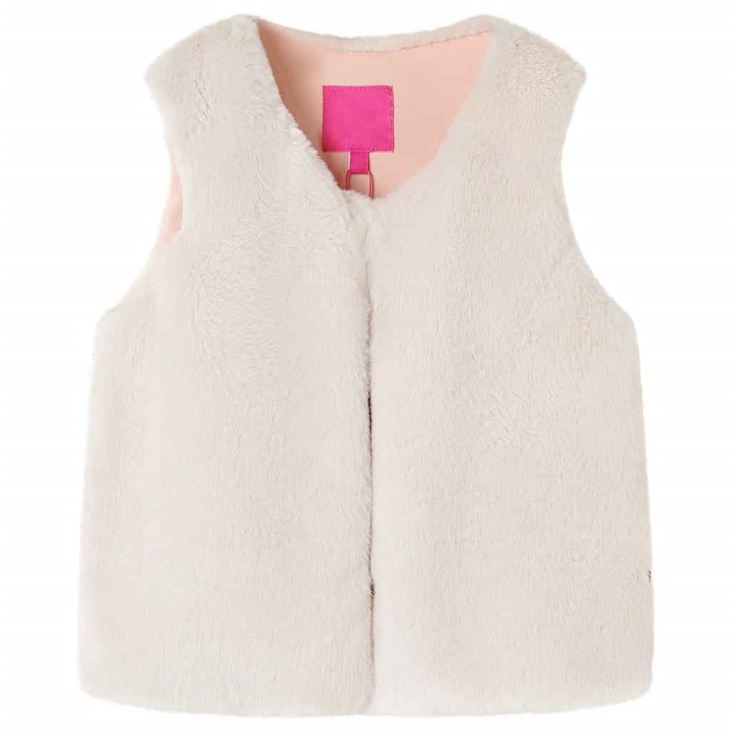 Kinderjas 92 kunstvacht beige