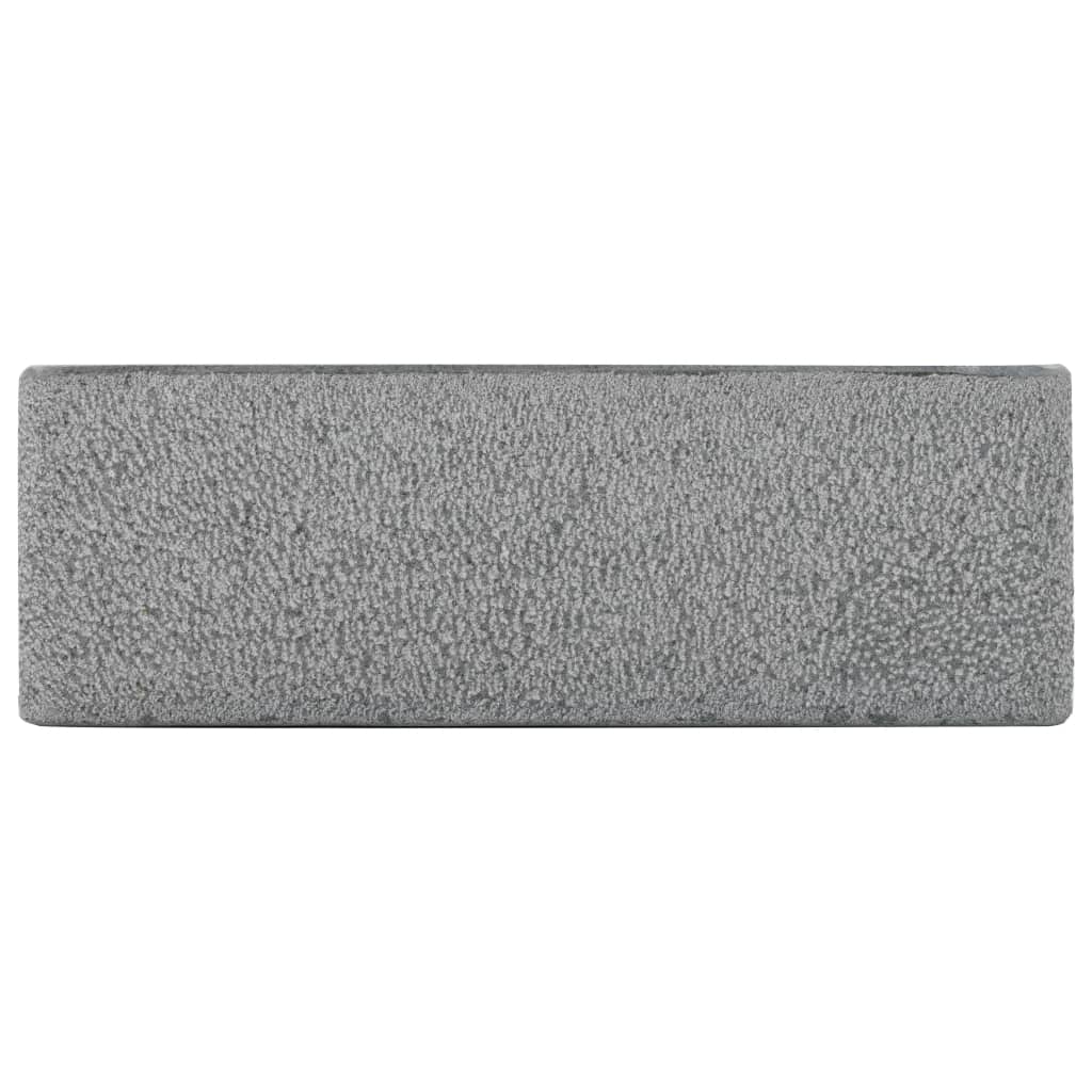 vidaXL Gootsteen 45x30x15 cm riviersteen zwart