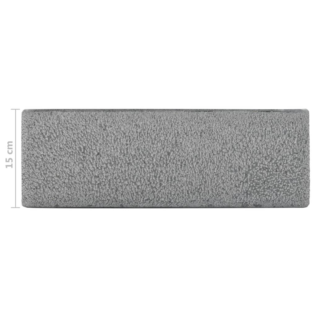 vidaXL Gootsteen 45x30x15 cm riviersteen zwart