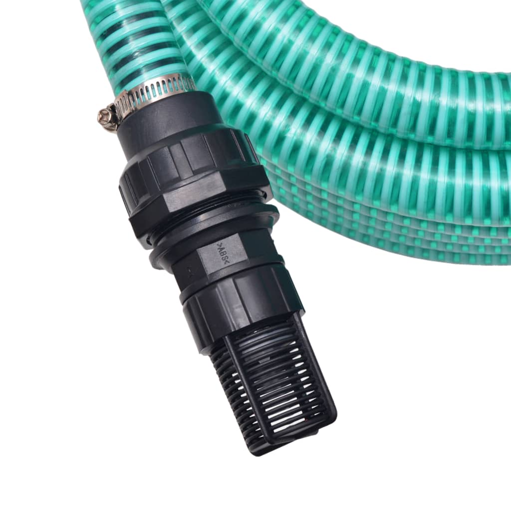 vidaXL Zuigslang met koppelingen 4 m 22 mm groen