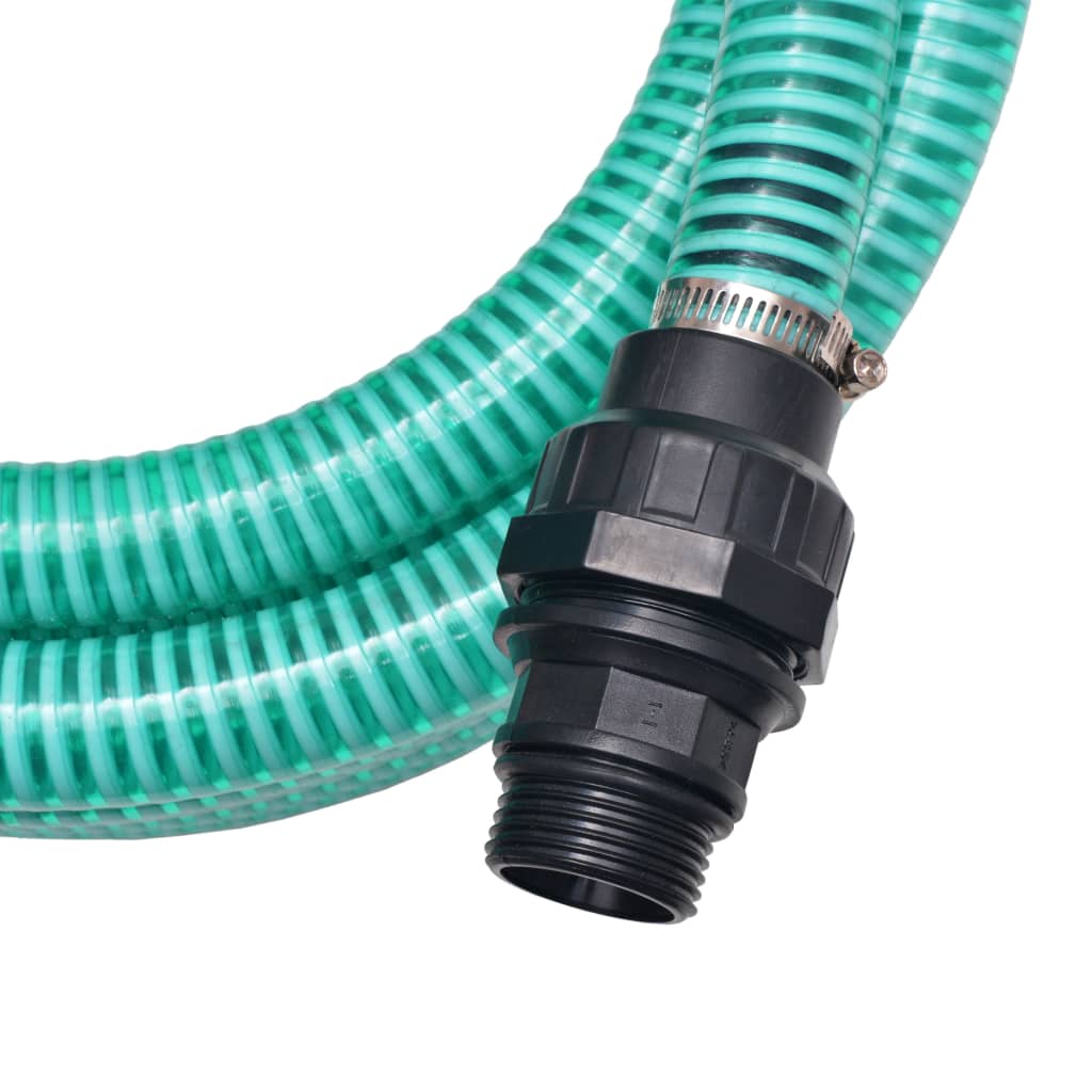 vidaXL Zuigslang met koppelingen 4 m 22 mm groen