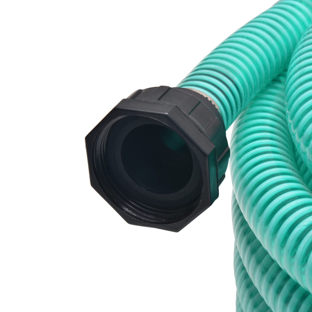 vidaXL Zuigslang met koppelingen 4 m 22 mm groen